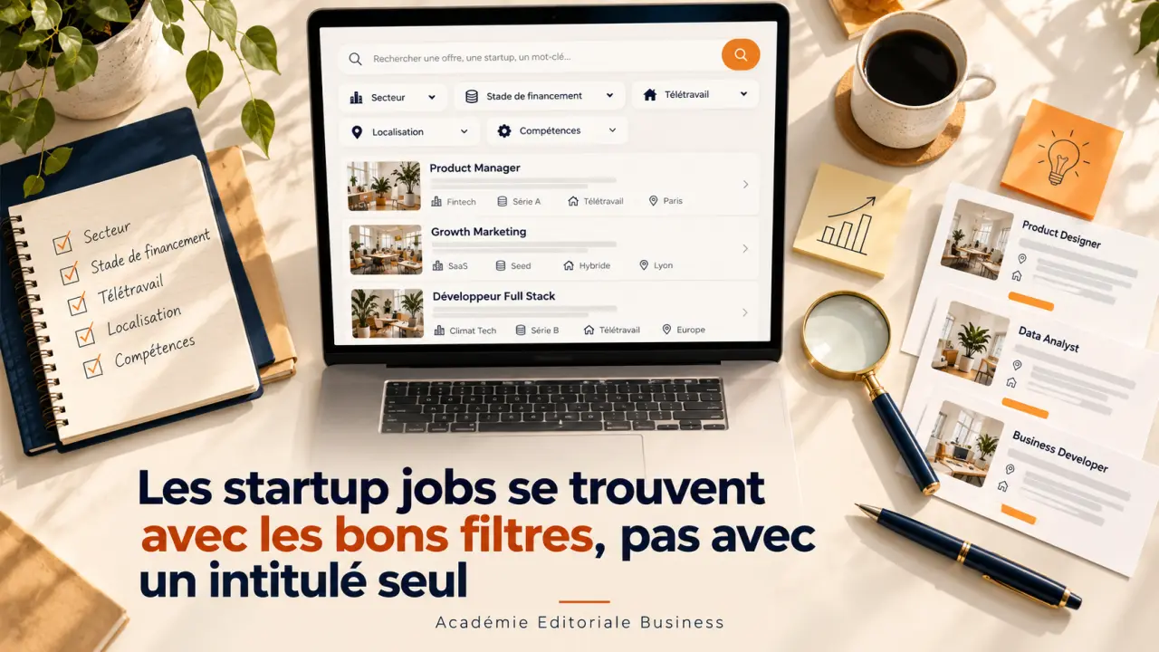 Les startup jobs se trouvent avec les bons filtres, pas avec un intitulé seul