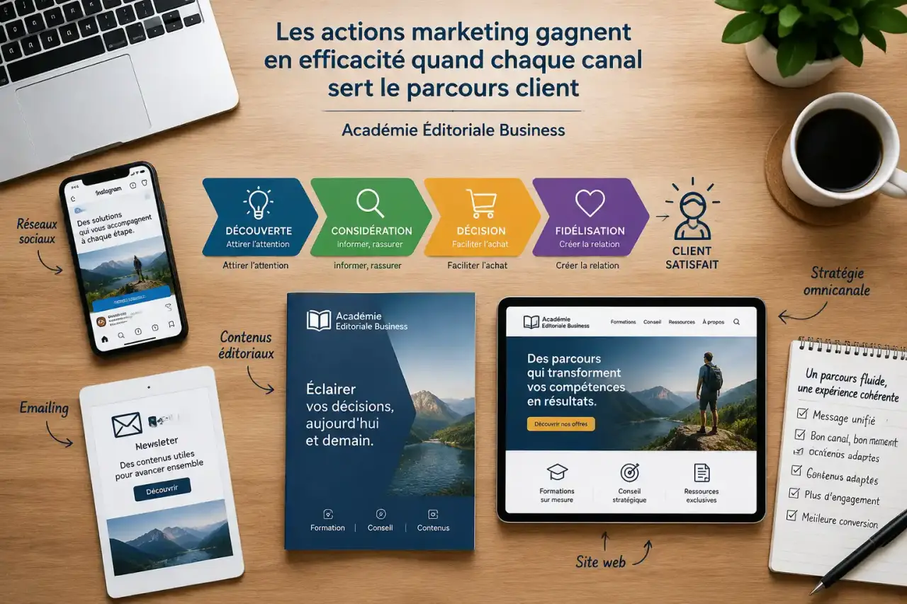 Les actions marketing gagnent en efficacité quand chaque canal sert le parcours client