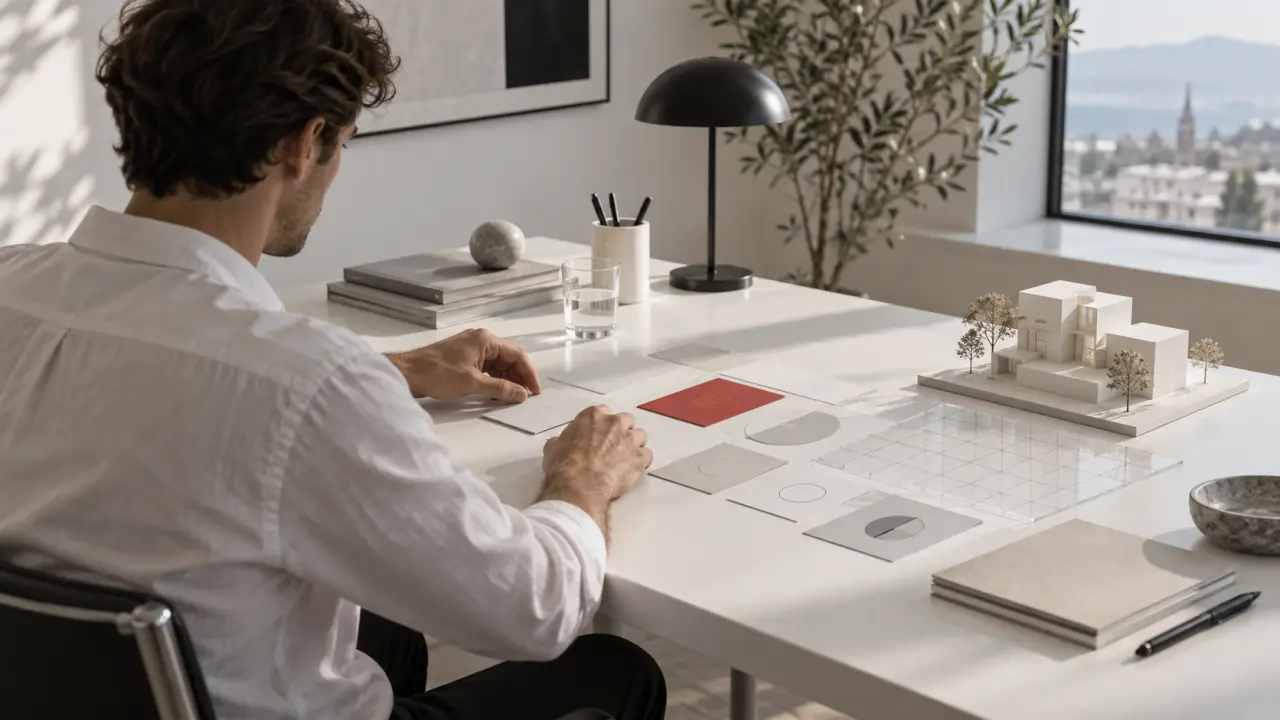 Espace de travail minimaliste organisé selon une grille pour analyser une proposition de valeur