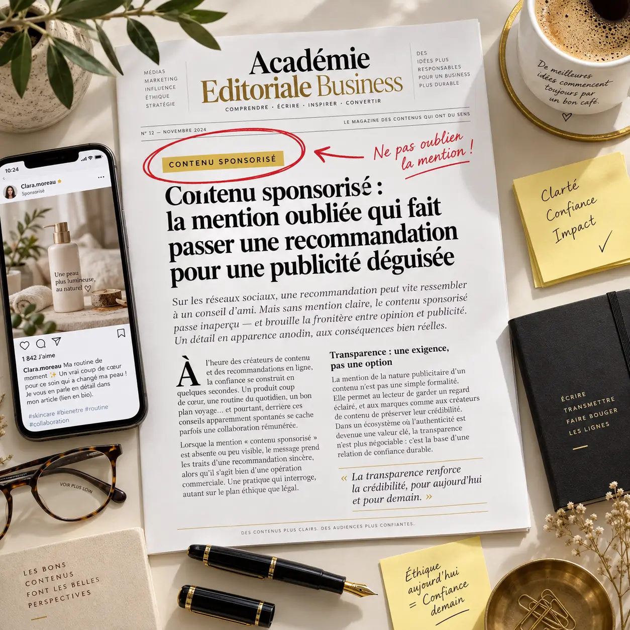 Contenu sponsorisé : la mention oubliée qui fait passer une recommandation pour une publicité déguisée