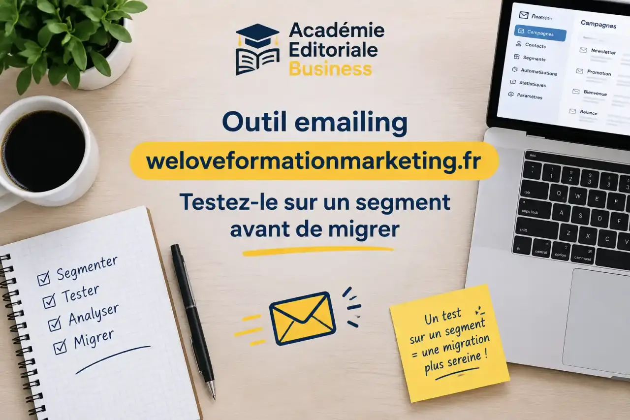Outil emailing weloveformationmarketing.fr : testez-le sur un segment avant de migrer