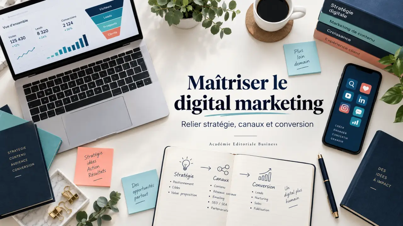 Maîtriser le digital marketing : relier stratégie, canaux et conversion